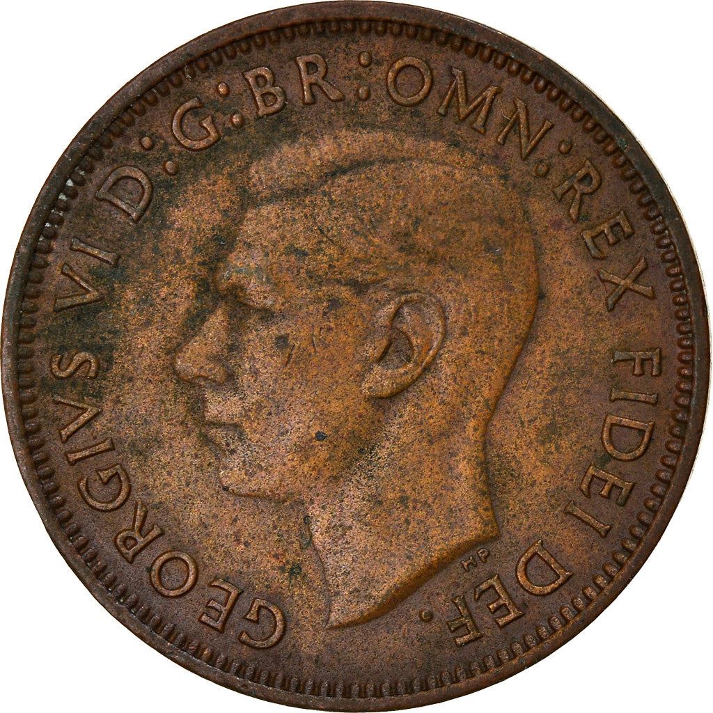 United Kingdom | 1 Farthing Coin | Eurasian wren | Km:867 | 1949 - 1952