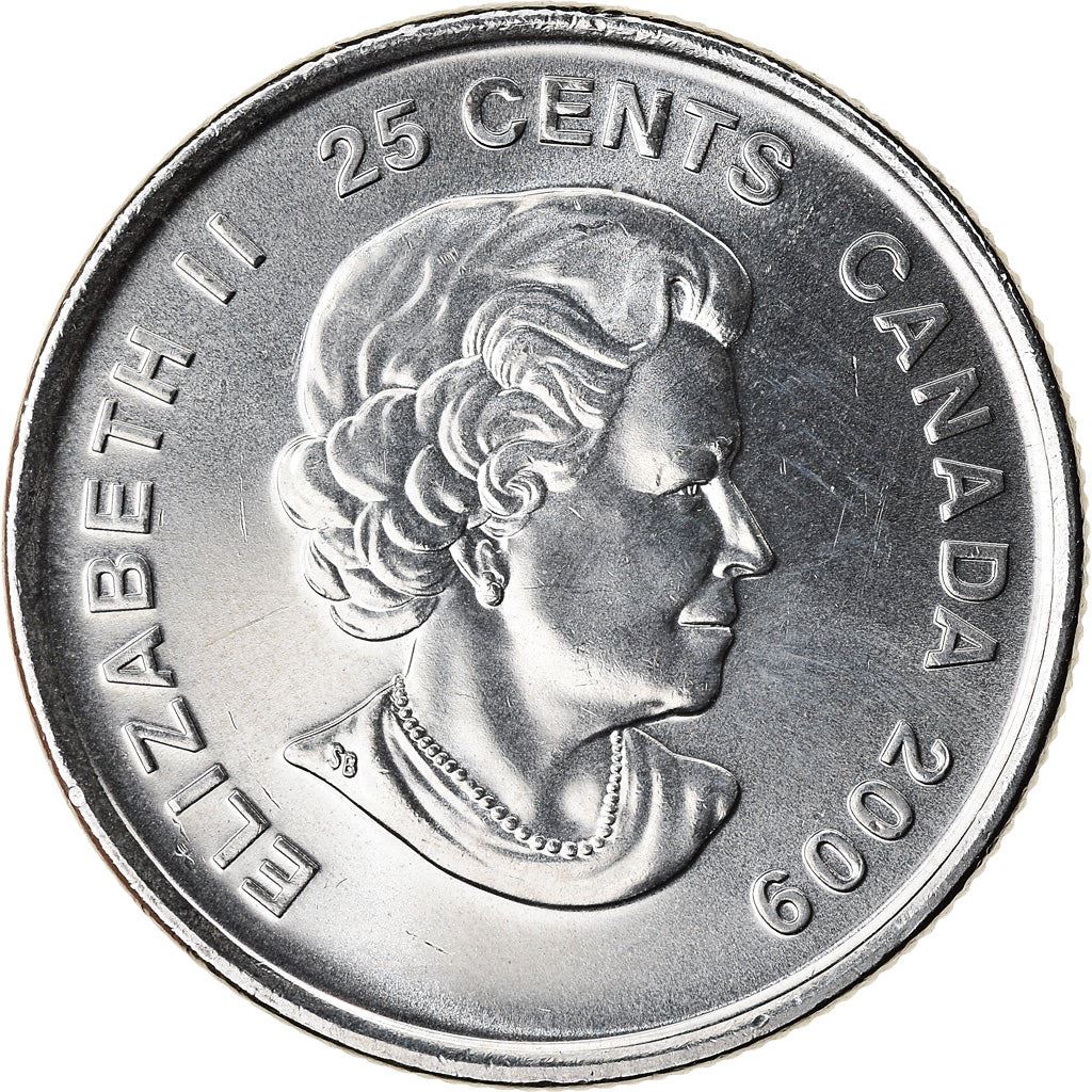 Canada | Pièce de 25 cents | Acier plaqué nickel | Hockey | KM : 1063 | 2009