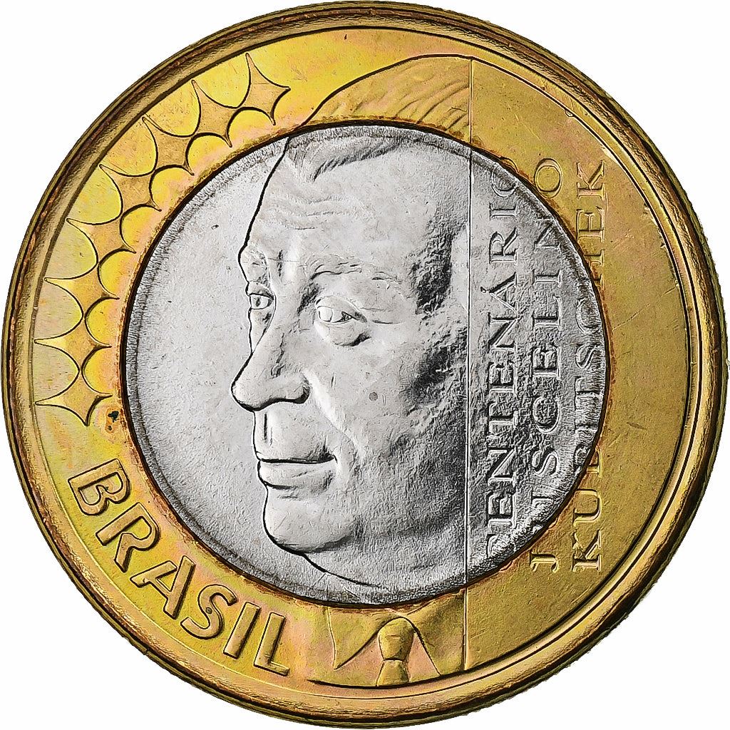 Brazil | 1 Real Coin | Juscelino Kubitschek | Km:656 | 2002