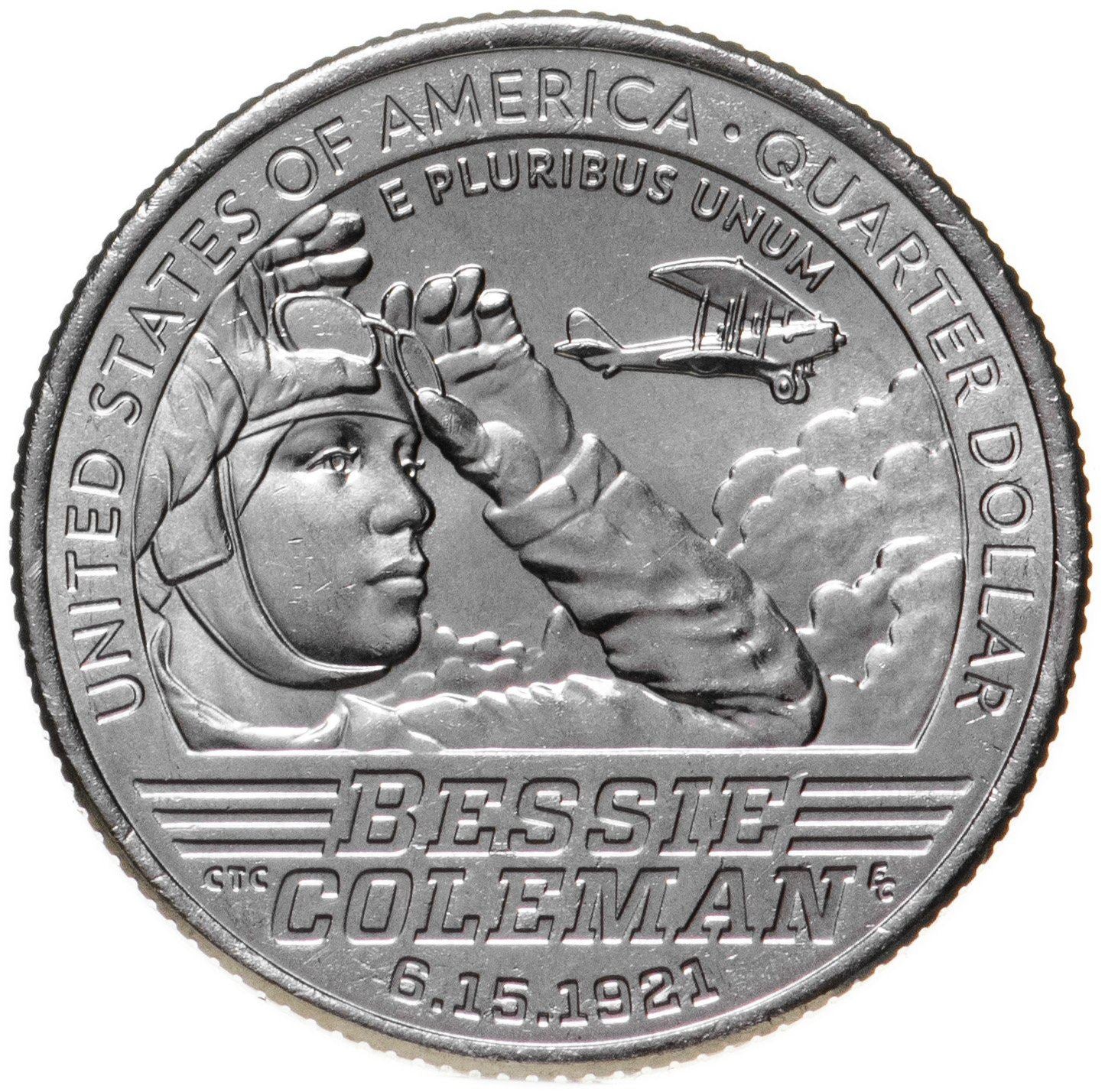 USA | 1/4 Dollar Mønt | Bessie Coleman | KM:778 | 2023