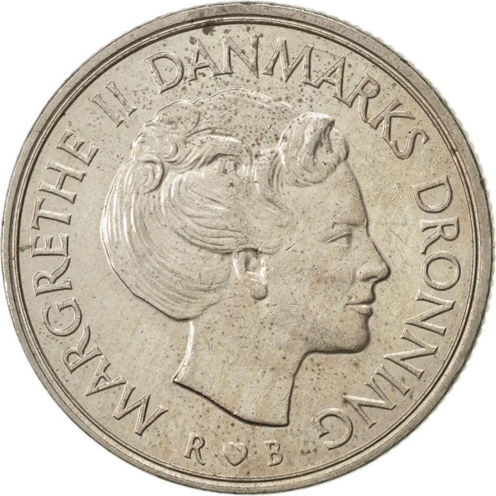 Denmark | 1 Krone Coin | Margrethe II | Km:862 | 1973 - 1989