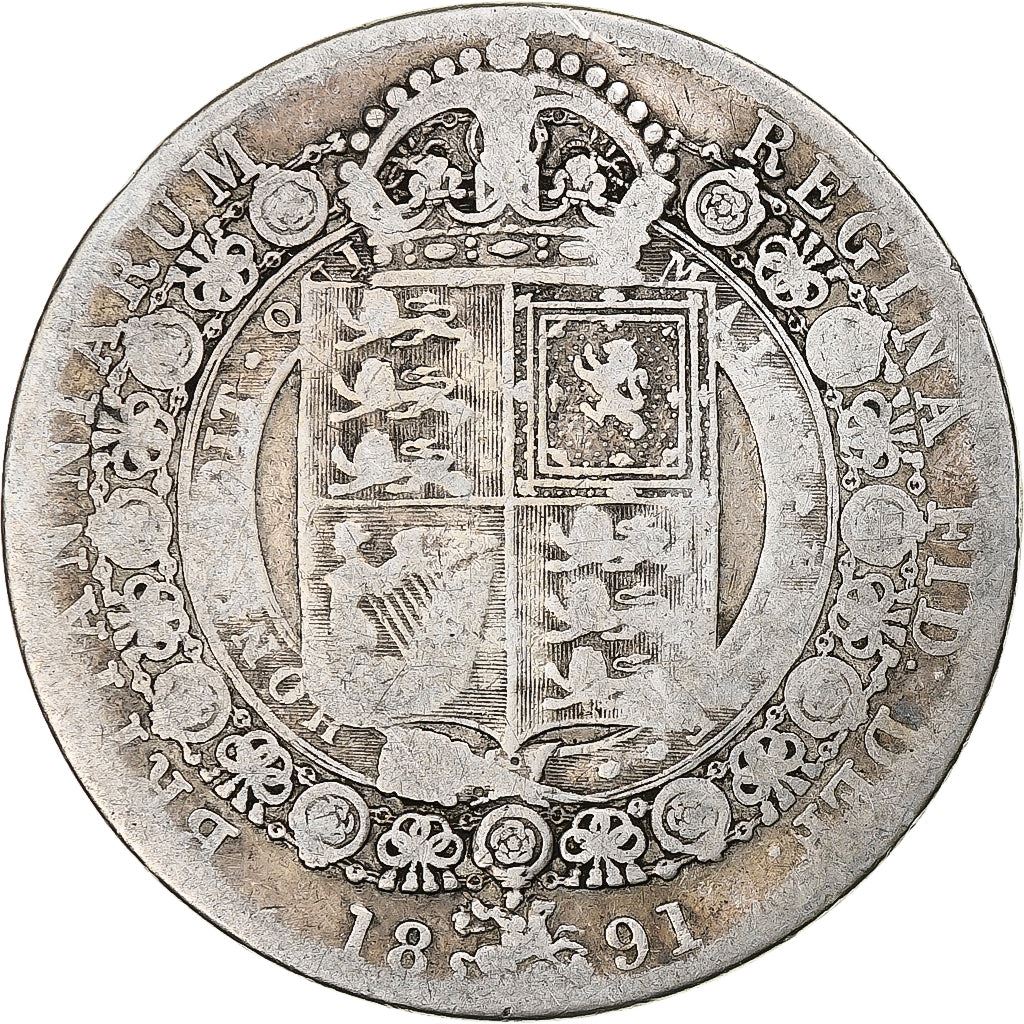 United Kingdom | 1/2 Crown Coin | Victoria | Km:764 | 1887 - 1892