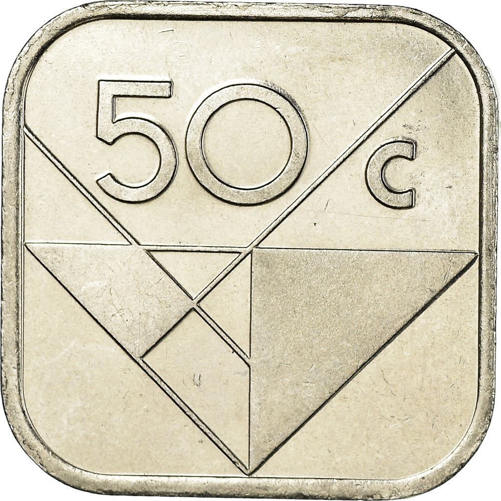 Aruba 50 Cents Coin | Queen Beatrix | Willem Alexander | KM4 | 1986 - 2019
