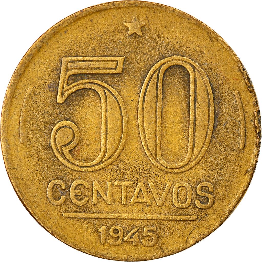 Brazil | 50 centų moneta | Getúlio Dornelles Vargas | Km:557A | 1943 - 1947