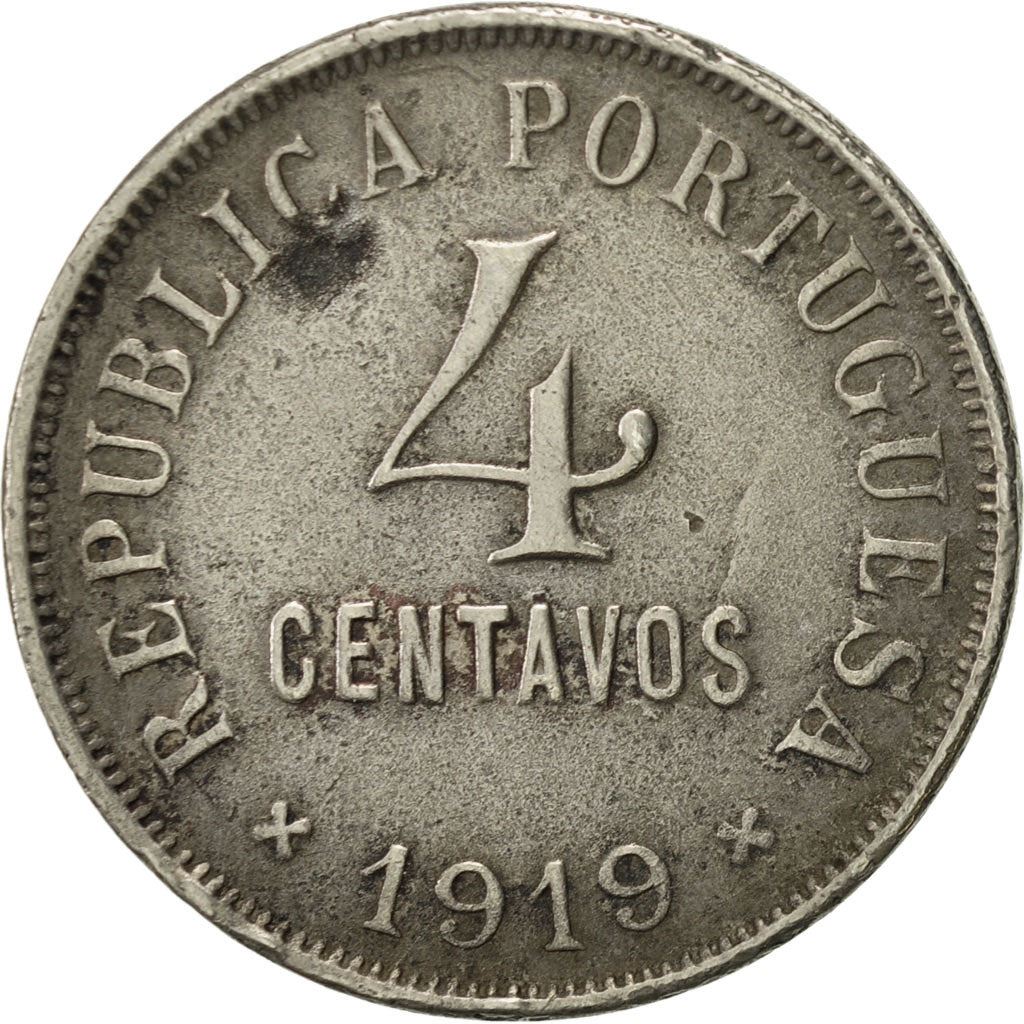 Portugal | 4 Centavos Coin | Copper-Nickel | Km:566 | 1917 - 1919