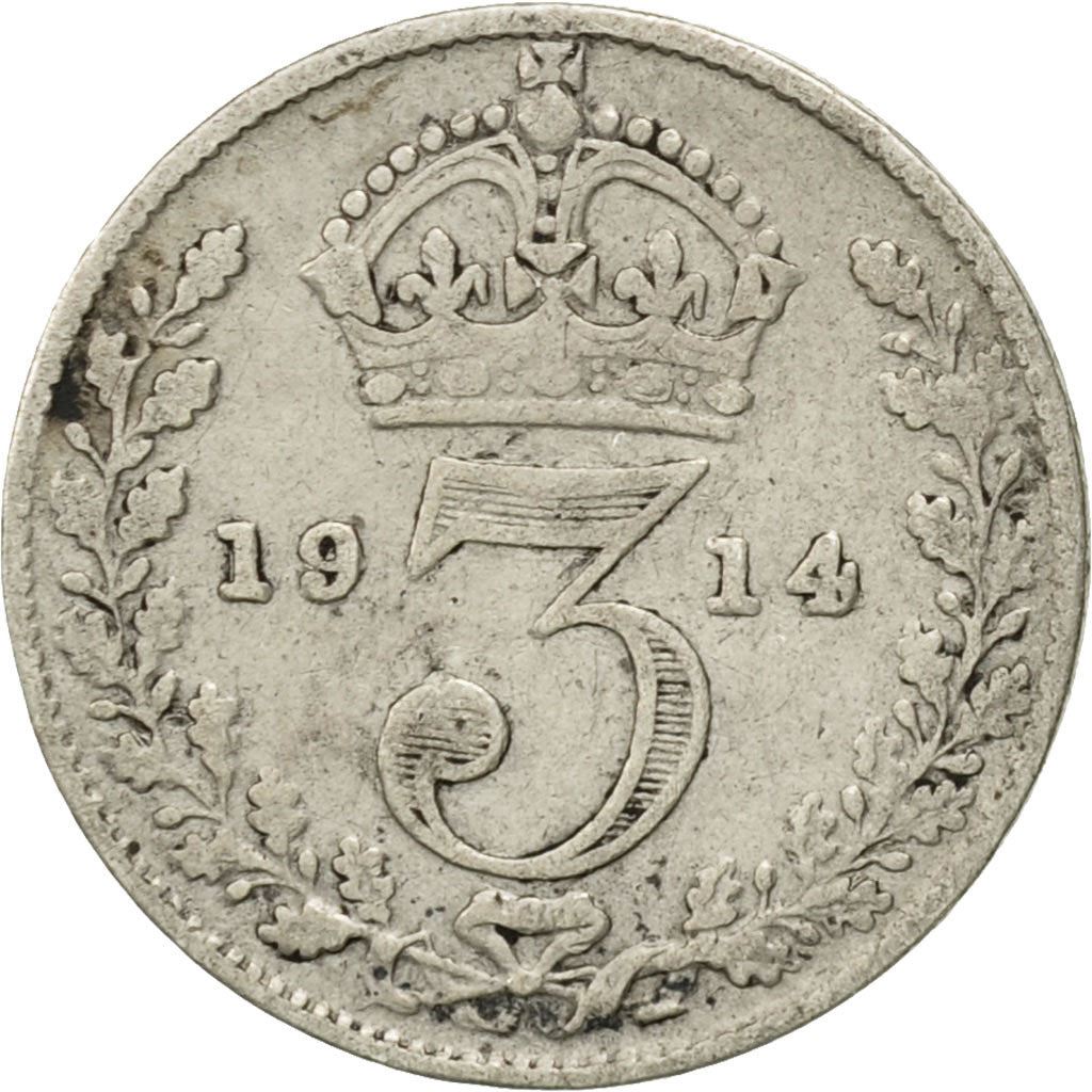 United Kingdom | 3 Pence Coin | George V | Km:813 | 1911 - 1920