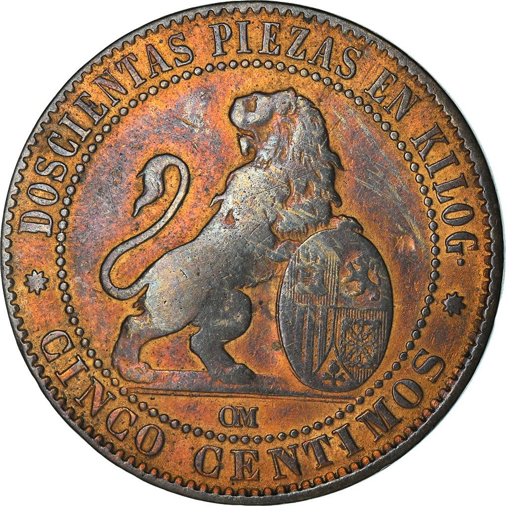 Spain 5 Centimos Coin | Provisional Government | KM662 | 1870