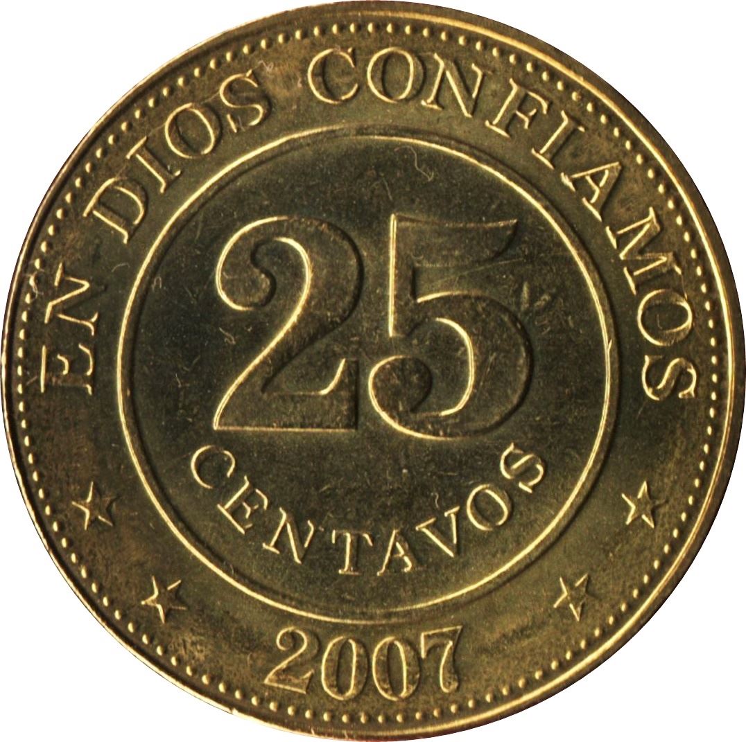 Nicaragua Coin Nicaraguan 25 Centavos Coin | KM104 | 2007 - 2014