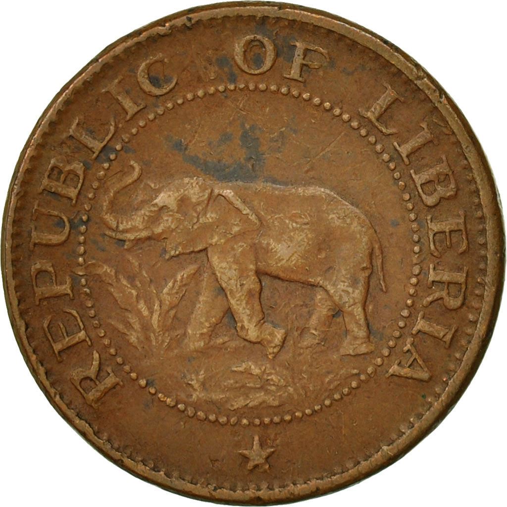 Liberia | 1 Cent Coin | Elephant | Km:13 | 1960 - 1990