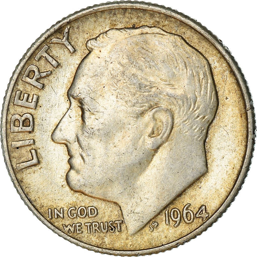 アメリカ合衆国 | 1ダイム硬貨 | フランクリン・D・ルーズベルト | KM:195 | 1946年 - 1964年