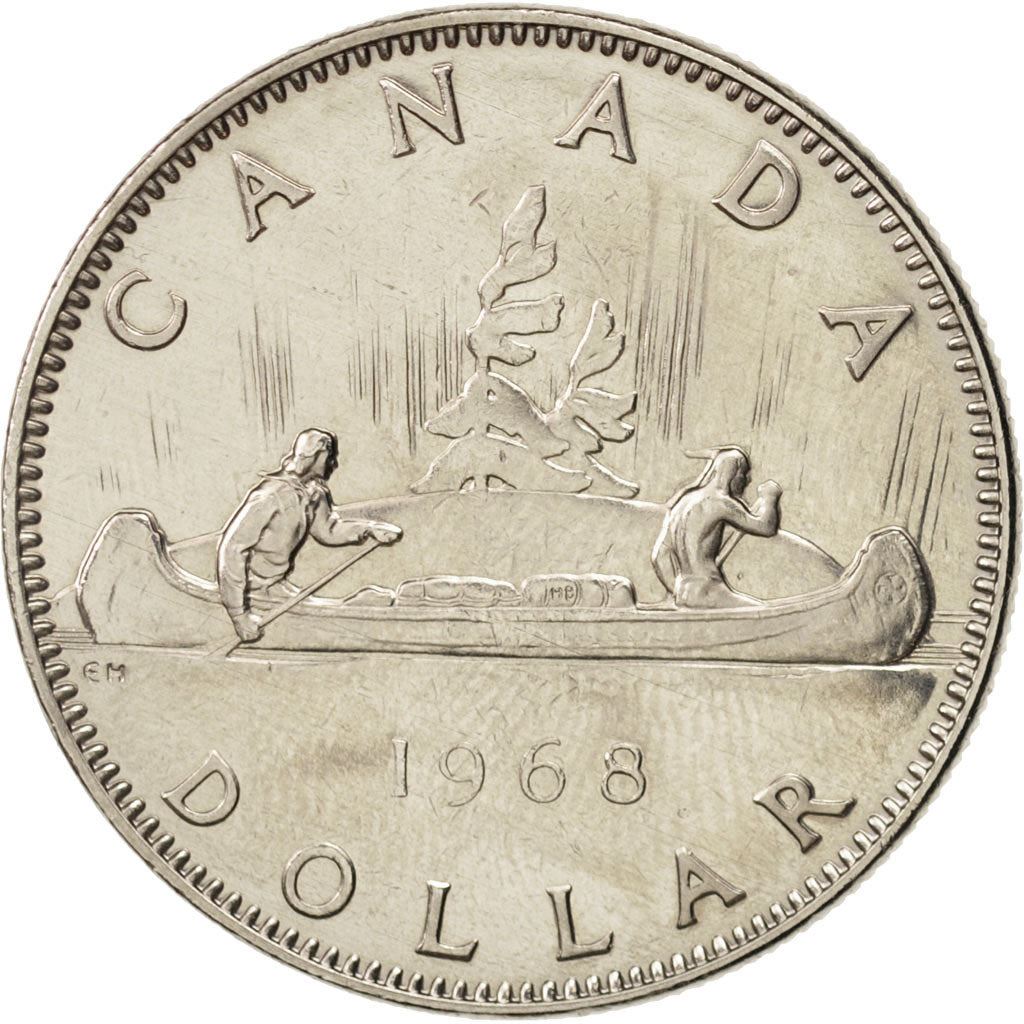 Canada | 1 Dollar Coin | Nickel | 2nd portrait | KM:76.1; 76.2 | 1968-1976