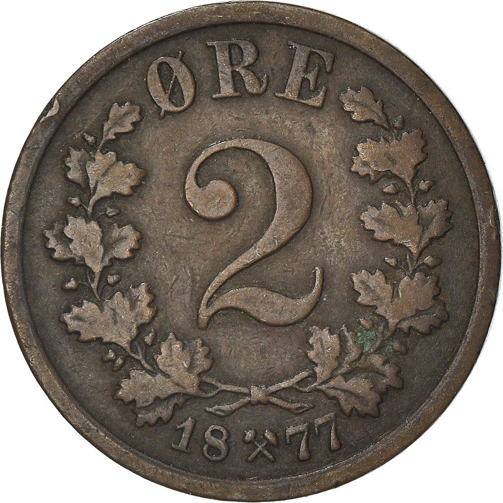 Norwegen | 2 Öre Münze | Oscar II | KM:353 | 1876 - 1902