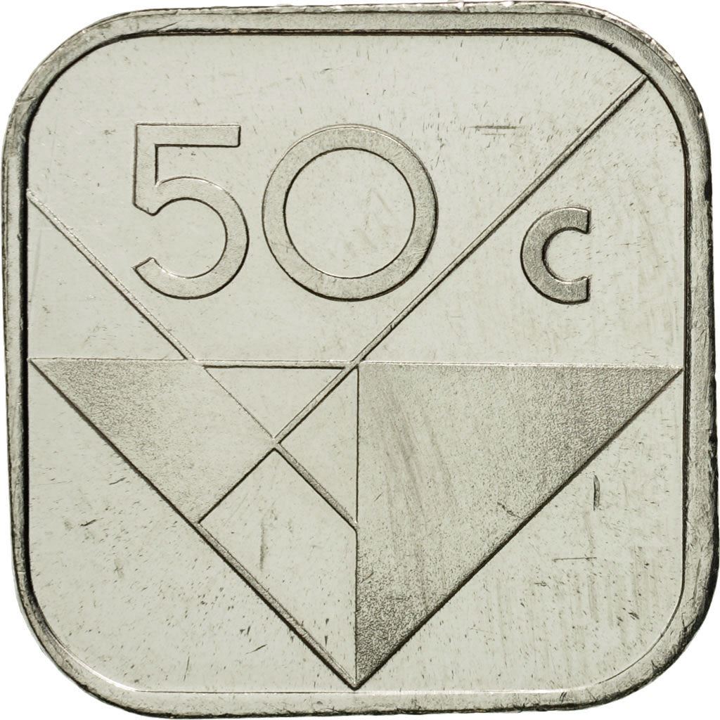 Pièce de 50 cents Aruba | Reine Beatrix | Willem Alexander | KM4 | 1986 - 2019