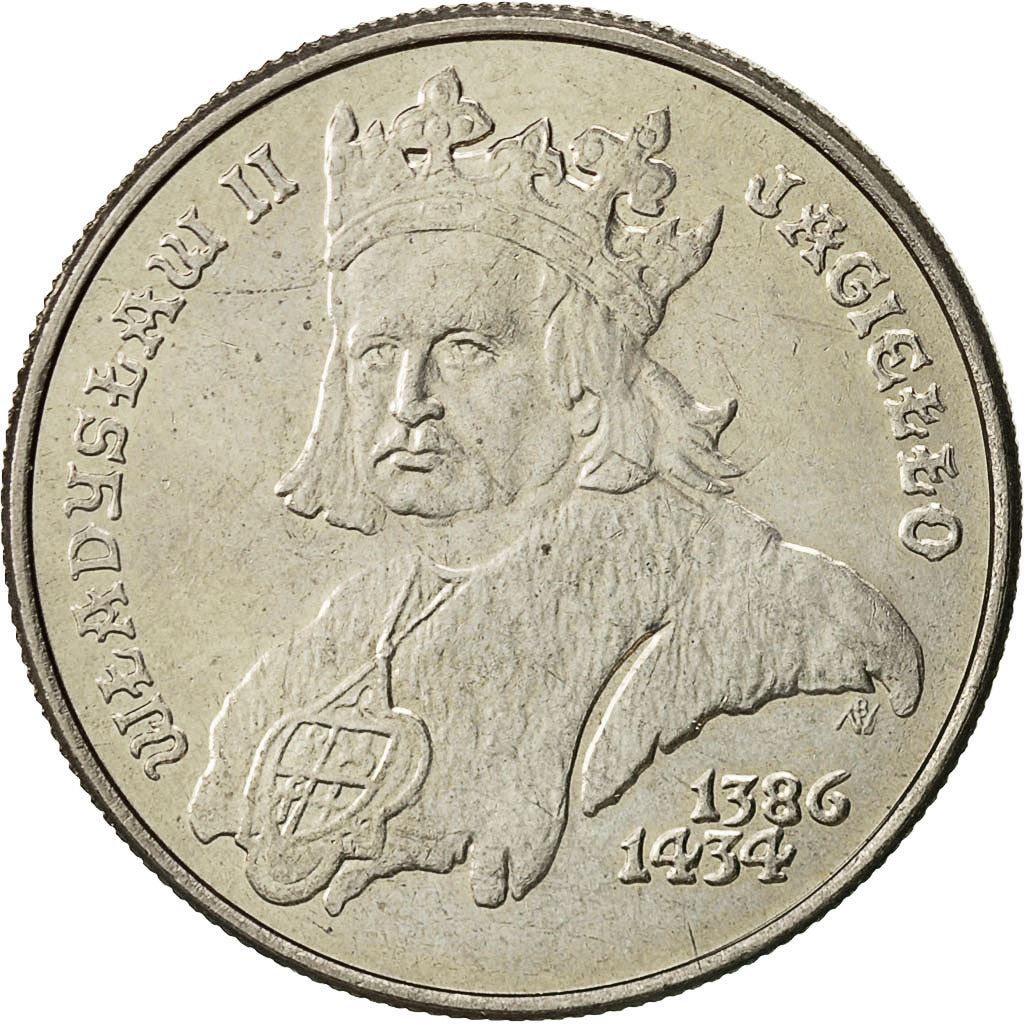 Poland | 500 Zlotys Coin | Ladislaus II Jagiellon | Y:194, Parm:336, Fischer Po:Ob107 | 1989