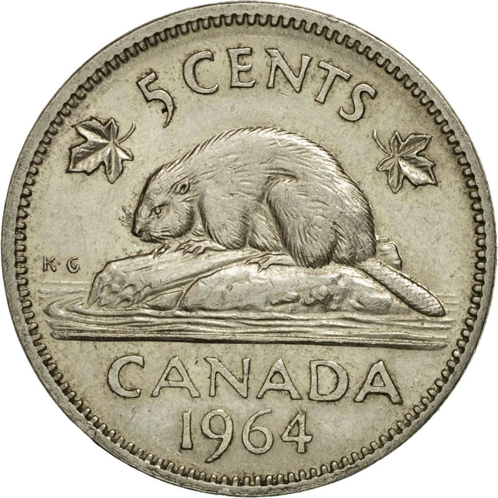 Canada | 5 Cents Coin | Nickel | 1st portrait; round | KM:57 | 1963-1964