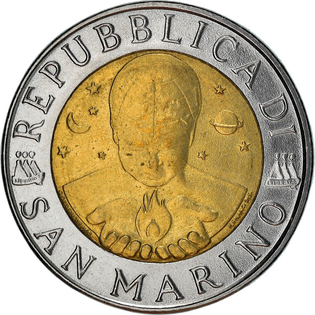 San Marino | 500 Lire Coin | Friedrich Hegel | Km:357 | 1996