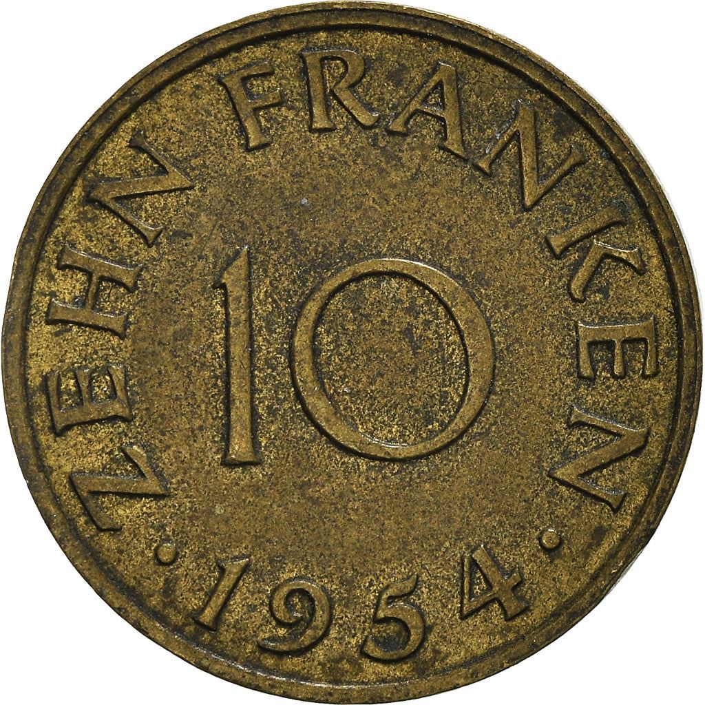 ألمانيا › سار | عملة 10 فرانك | مشهد صناعي | رقم كتالوج: 1 | 1954