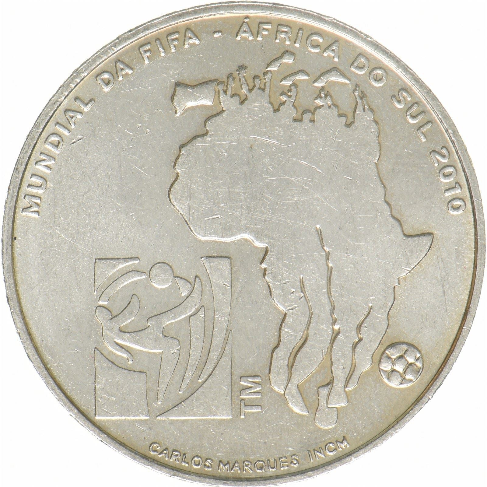 Portugal | 2.50 Euros Coin | World Cup | Copper-nickel | KM:797 | 2010