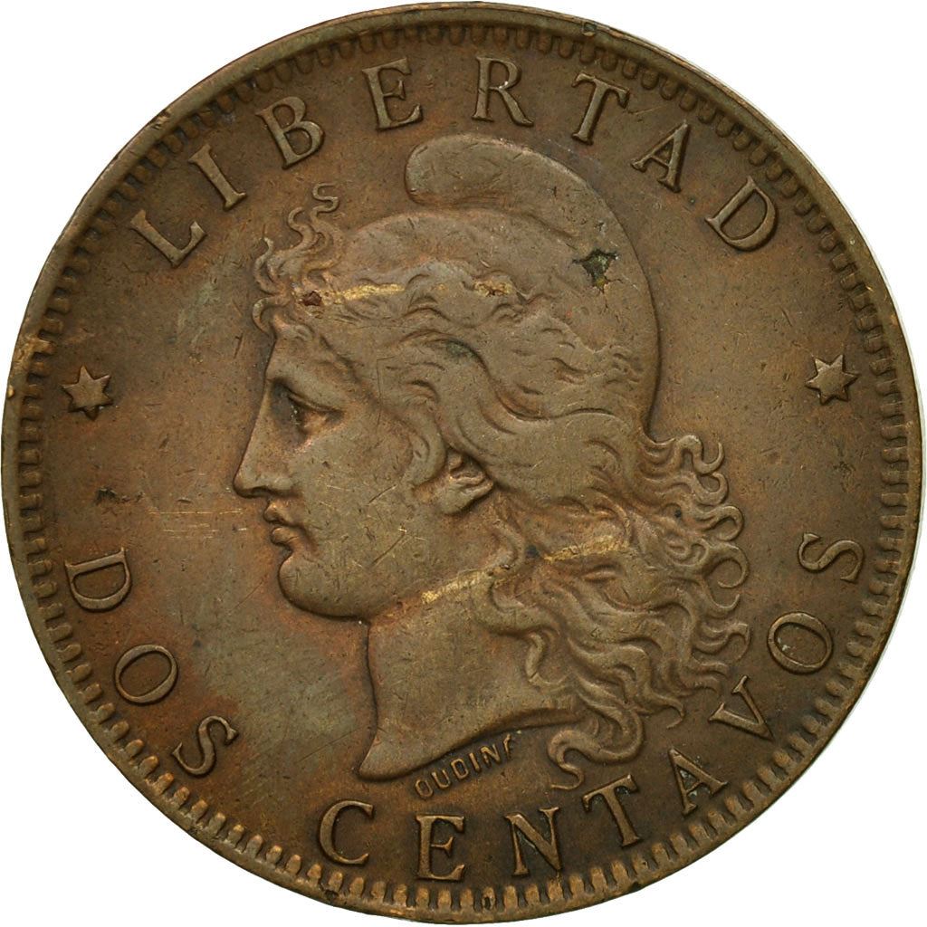 Argentina | 2 Centavos Coin | Phrygian cap | Km:33 | 1882 - 1896
