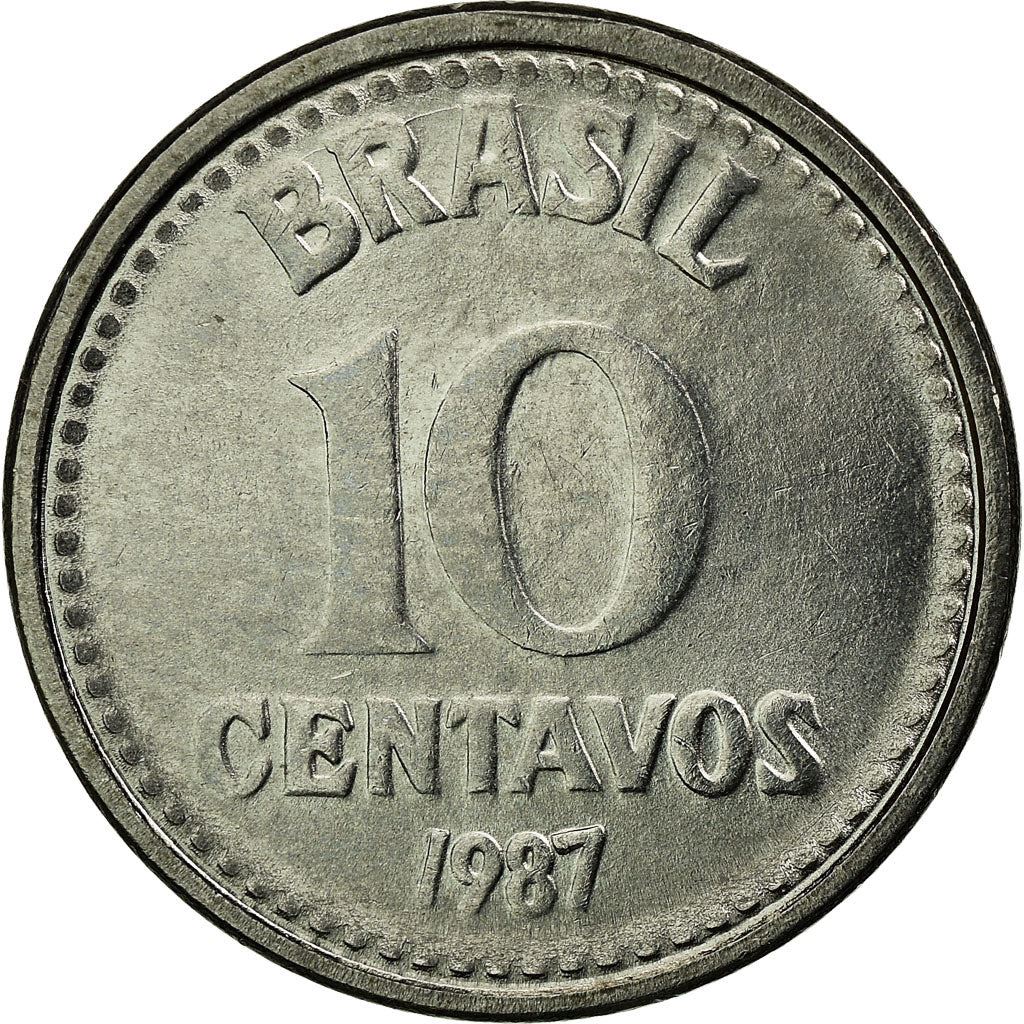 Moneta Brasile 10 Centavos KM602 1986 - 1988
