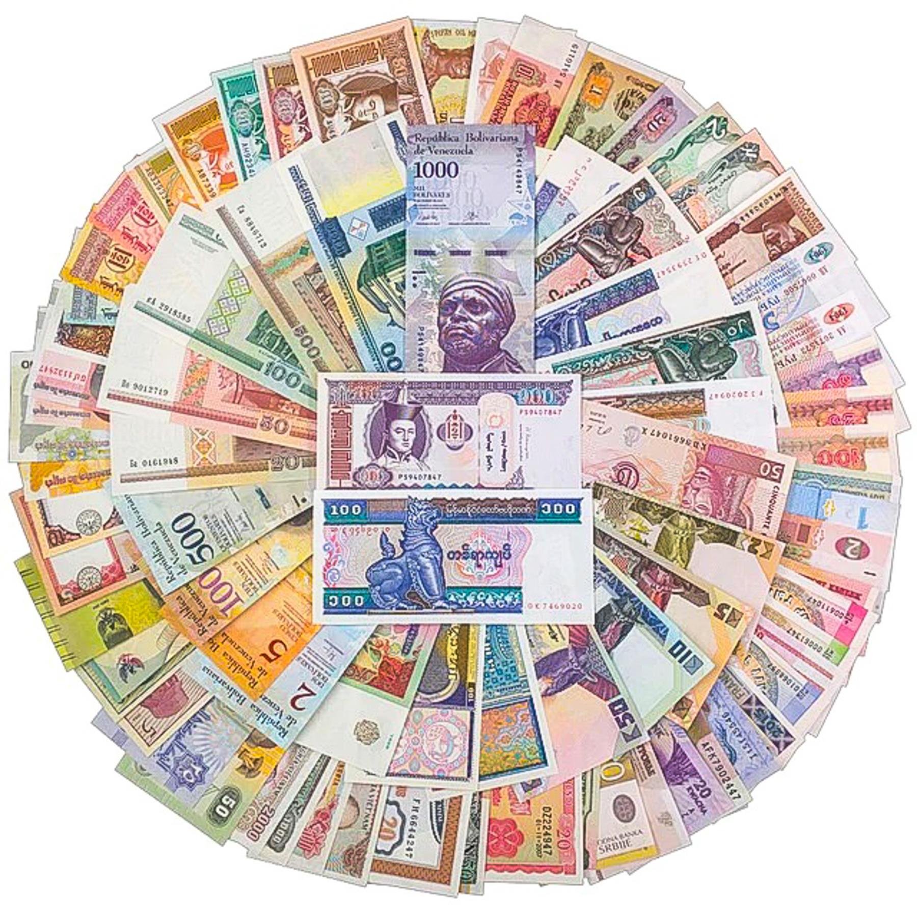 10 - 300 Mixed World Banknotes | 50+ Unique Countries | Genuine Currency | UNC Notes