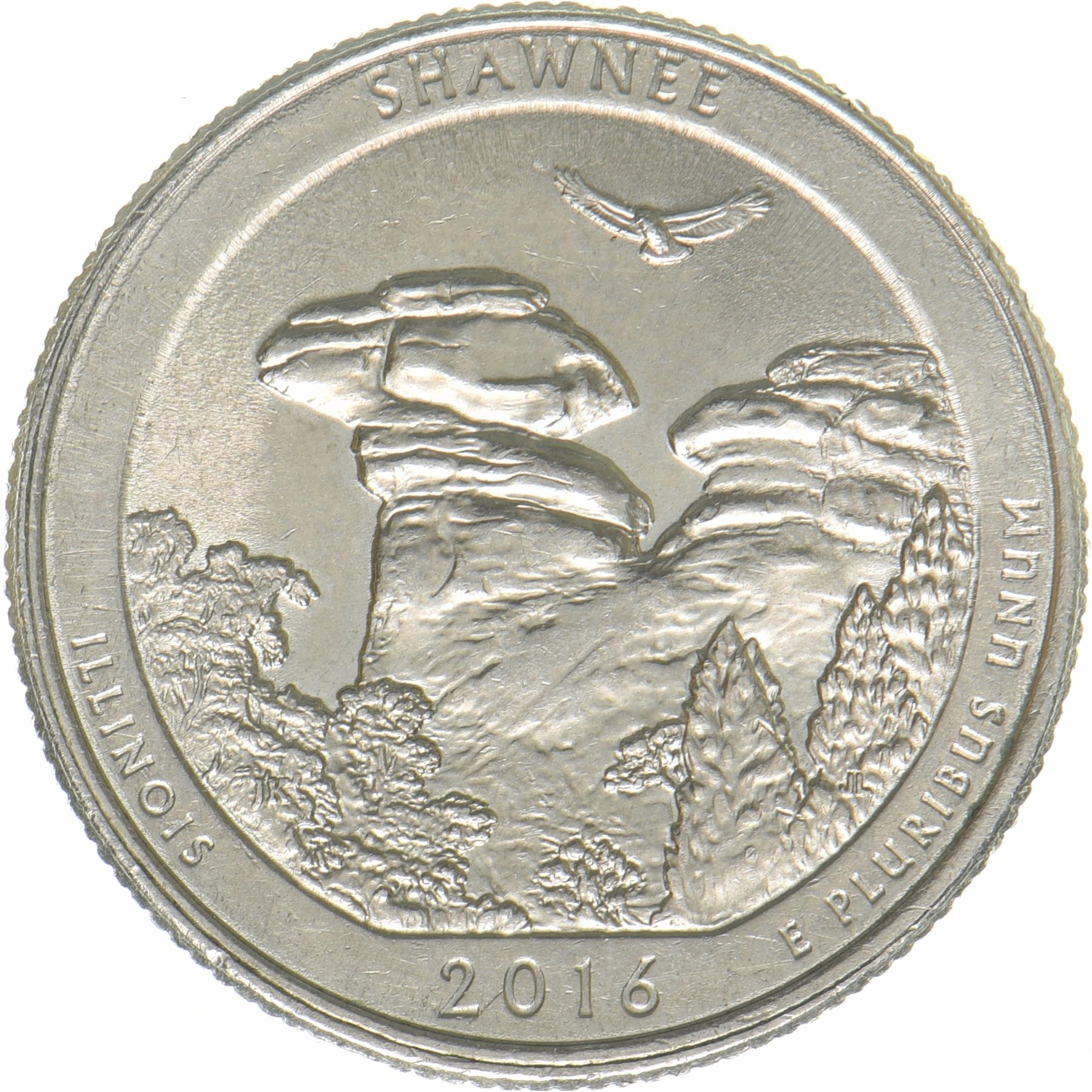 United States | 1/4 Dollar Coin | Shawnee National Forest | KM:635 | 2016