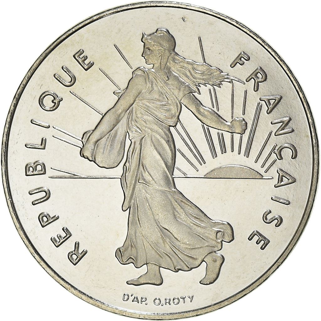 French 1 Franc Coin | Signature D'AP. O.ROTY | proof | KM925.2 | France | 1991 - 2001