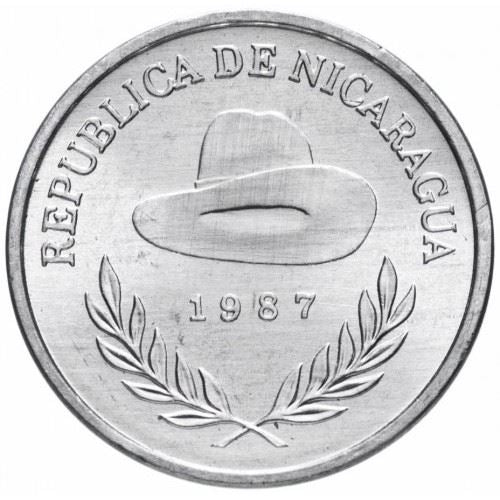 Nicaragua Coin Nicaraguan 10 Centavos Coin | Panama Hat | KM56 | 1987