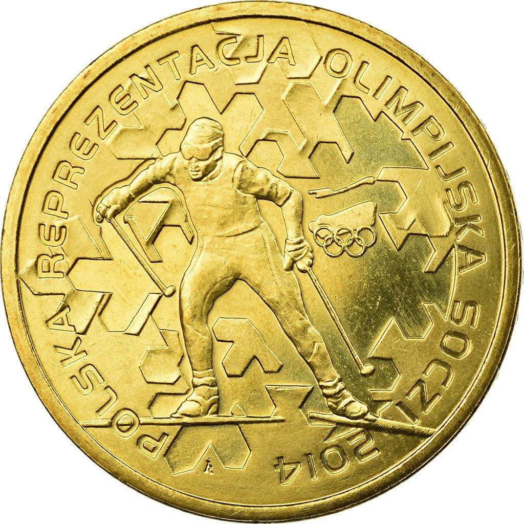 Poland | 2 Zlotys Coin | Team Sochi 2014 | Y:893 | 2014