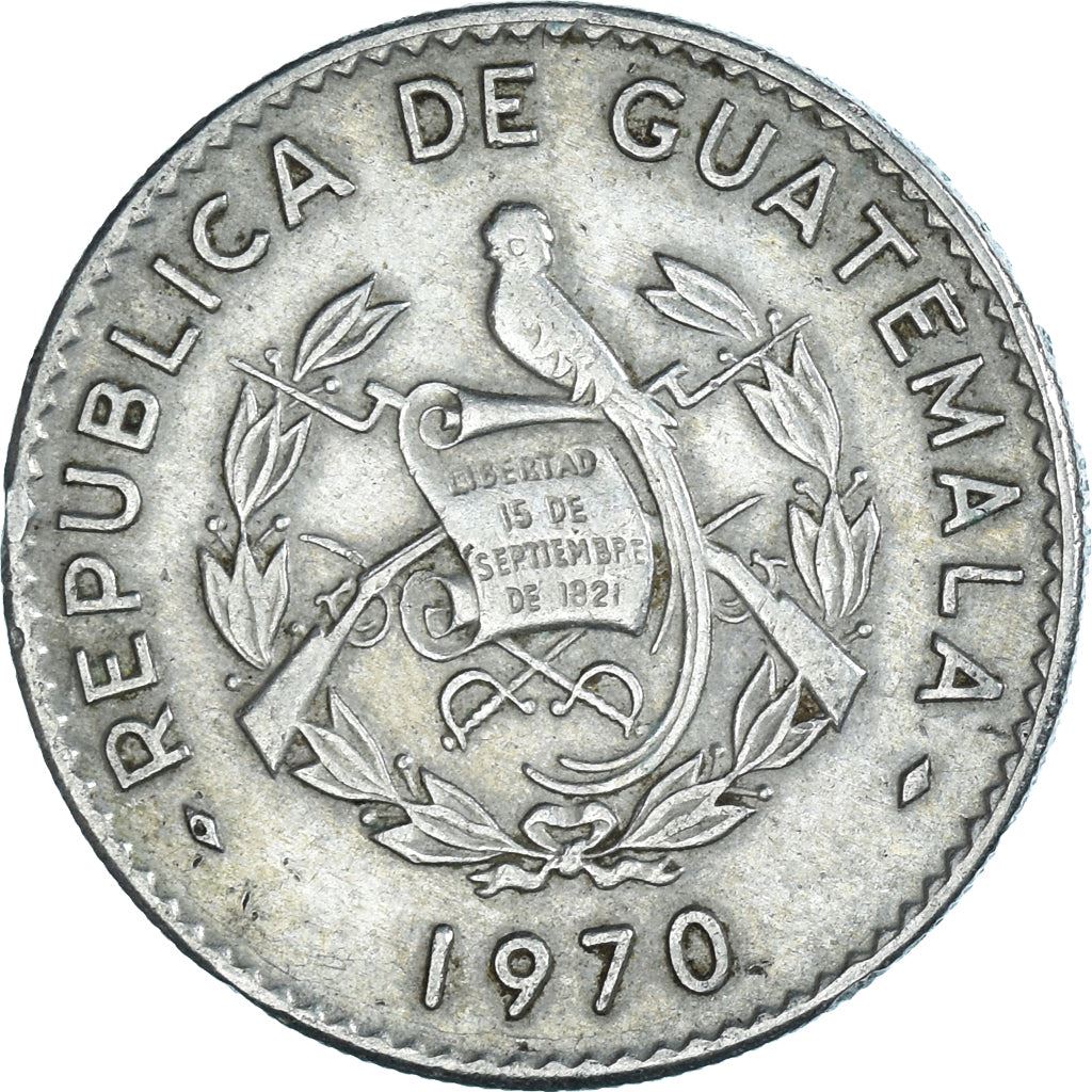 Guatemala | 10 Centavos Coin | Mayan Pillar | Km:267 | 1965 - 1970