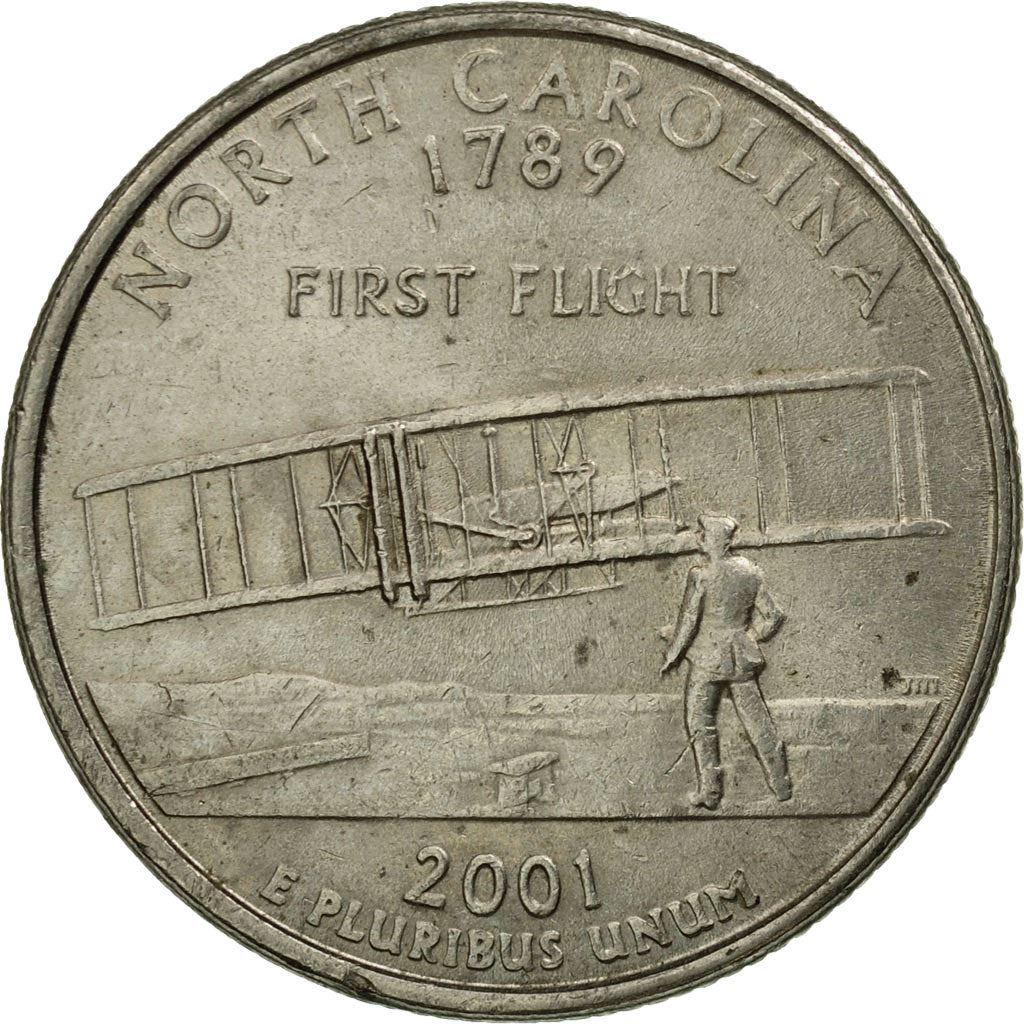 United States | 1/4 Dollar Coin | North Carolina | Km:319 | 2001