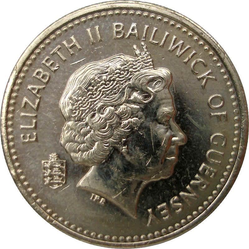 Guernsey 1 Pound Coin | Queen Elizabeth II | KM110 | 2001 - 2012