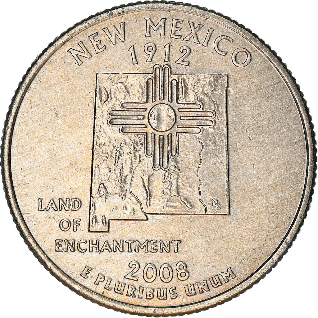 United States | 1/4 Dollar Coin | New Mexico | Km:422 | 2008