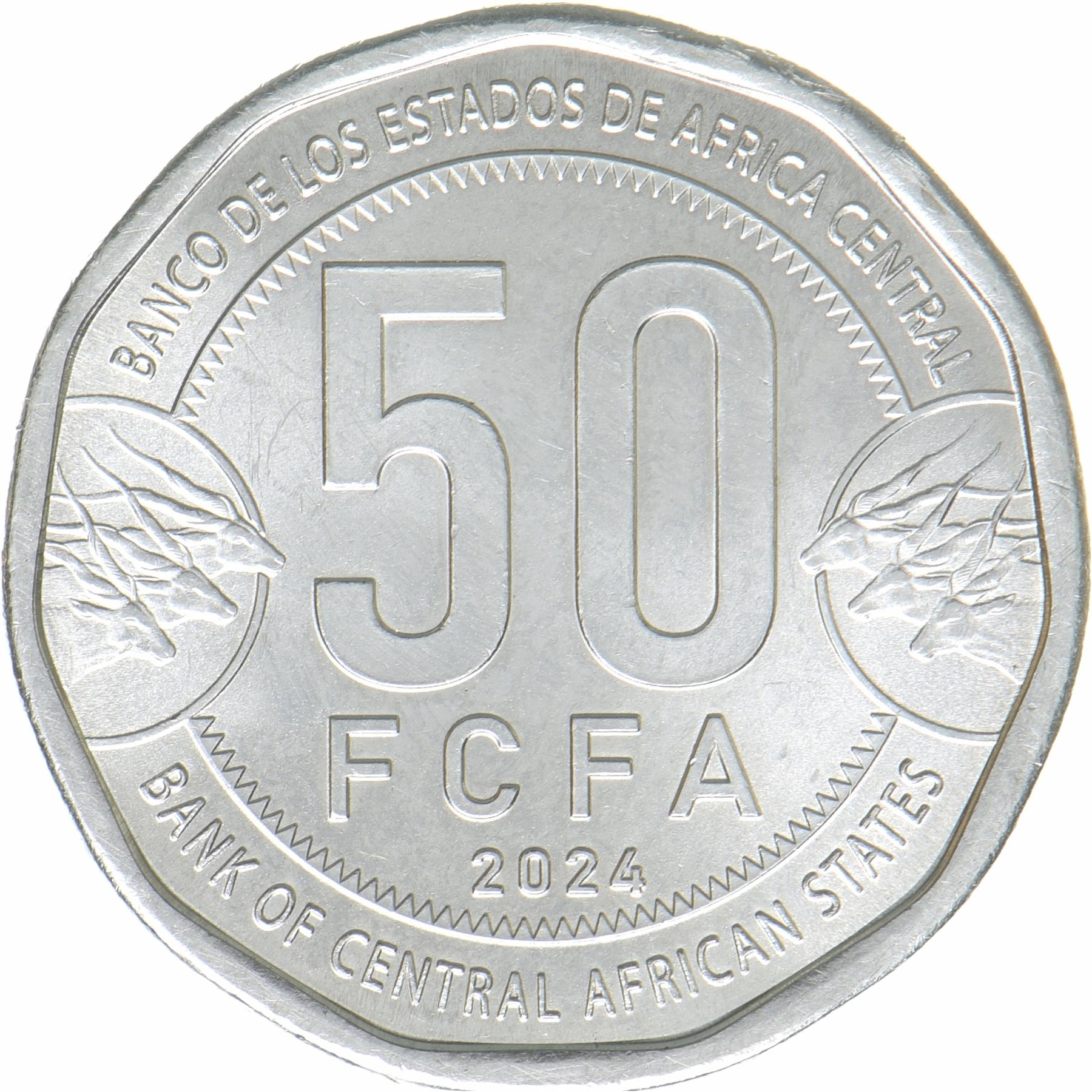 מדינות מרכז אפריקה | מטבע של 50 פרנק CFA | נוף אפריקאי | 2024
