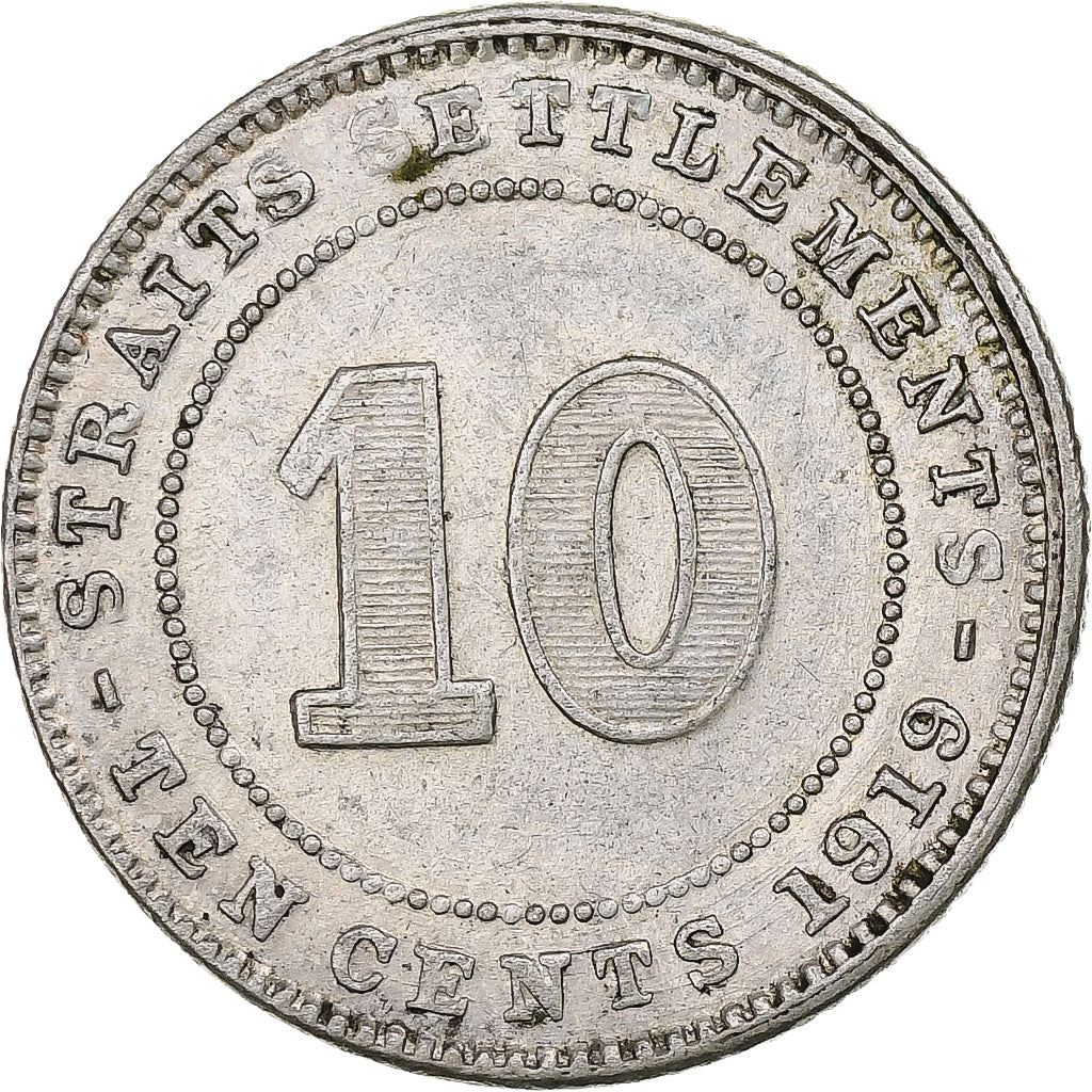 Straits Settlements | 10 Cents Coin | George V | Km:29A | 1918 - 1920