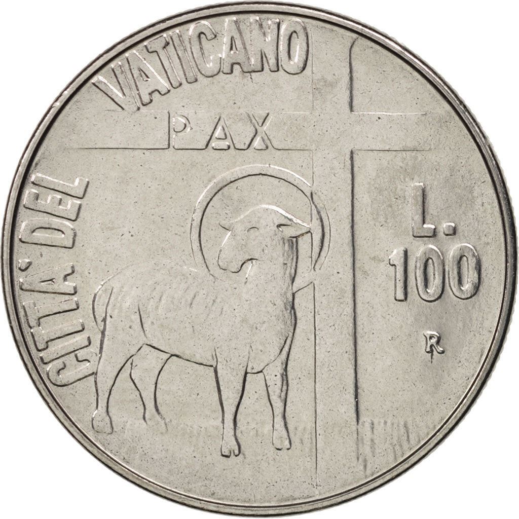 Vatican City | 100 Lire Coin | Lamb | Km:180 | 1984