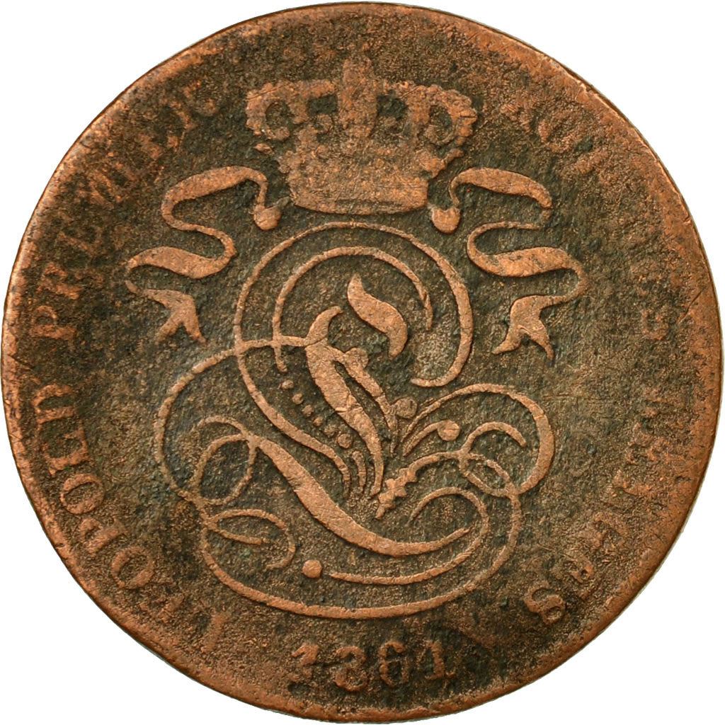 Bélgica | Moneda de 2 céntimos | Leopoldo I | Cobre | KM:4.1-4.4 | 1833-1865