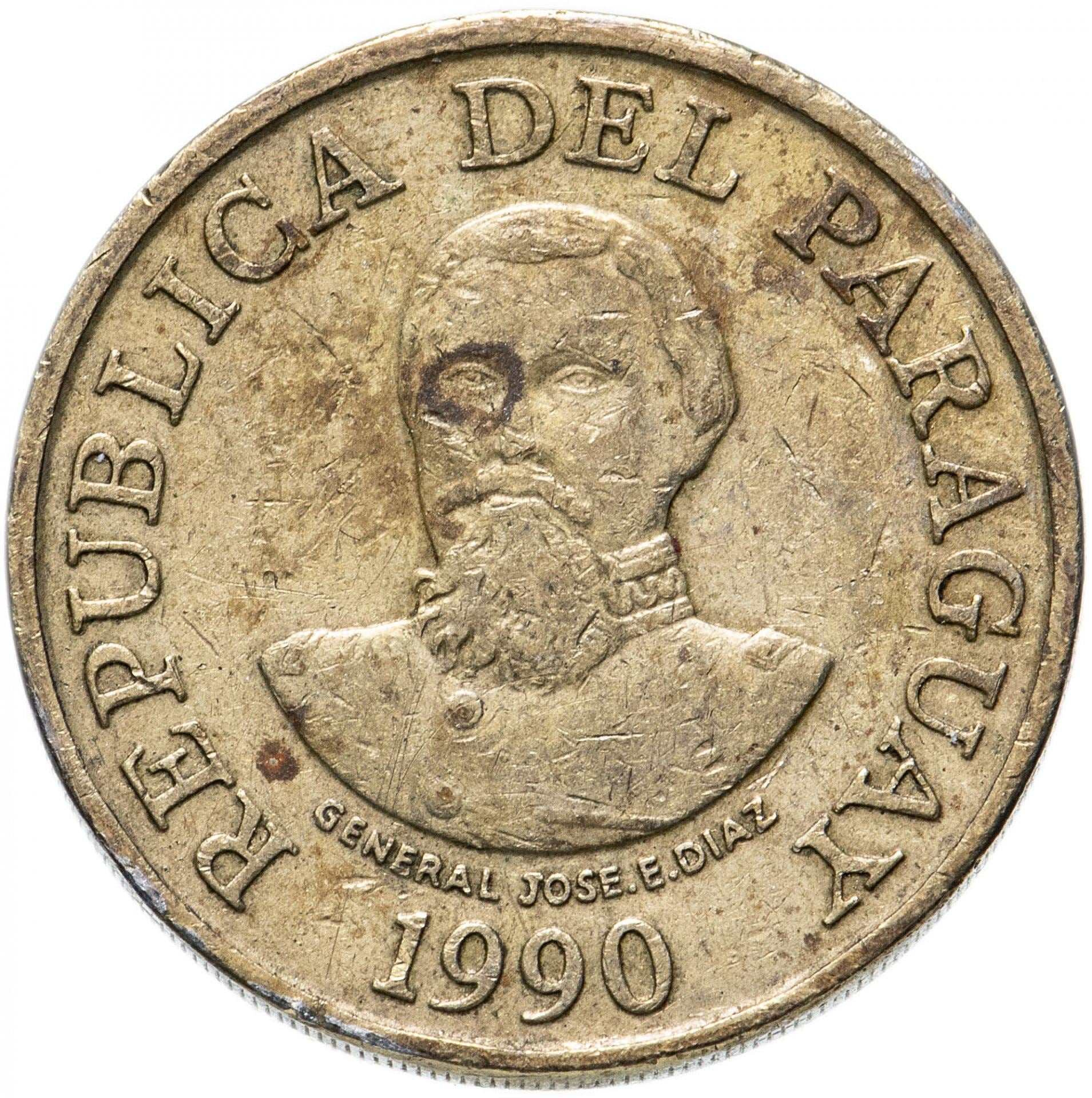 Paraguay | 100 Guaranies Coin | José Eduvigis Díaz | KM:177 | 1990