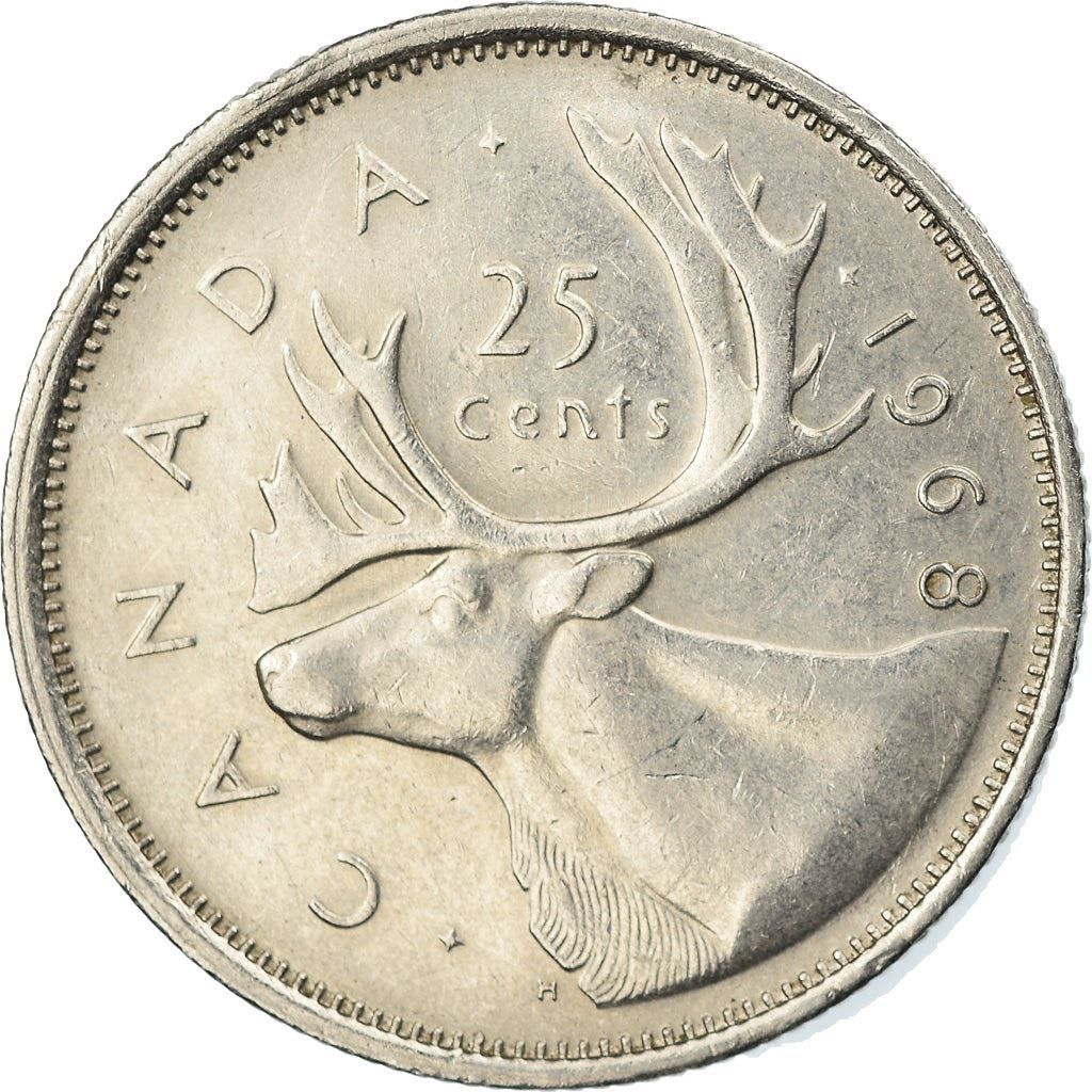 Canada | 25 cent munt | Zilver | 2e portret | KM:62a | 1968