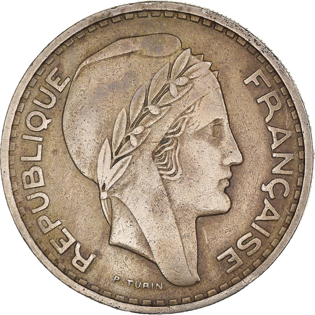 Algeria 100 Francs Coin | Marianne | Phrygian Cap | KM93 | 1950 - 1952
