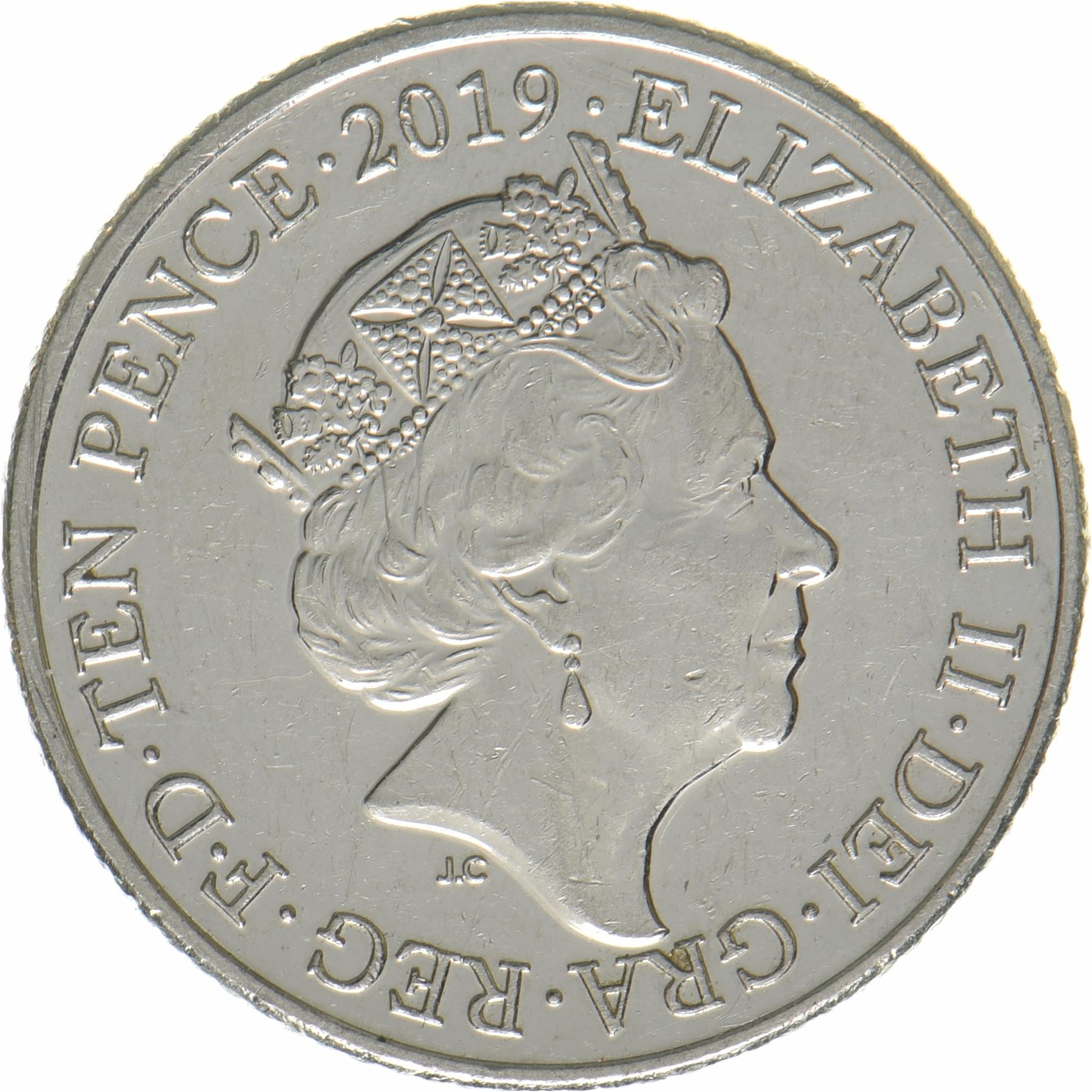United Kingdom | 10 Pence Coin | Cricket | KM:1528 | 2018 - 2019