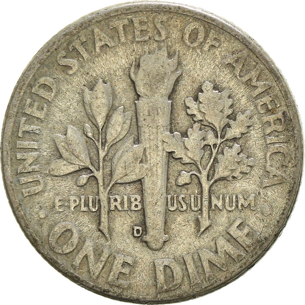 アメリカ合衆国 | 1ダイム硬貨 | フランクリン・D・ルーズベルト | KM:195 | 1946年 - 1964年
