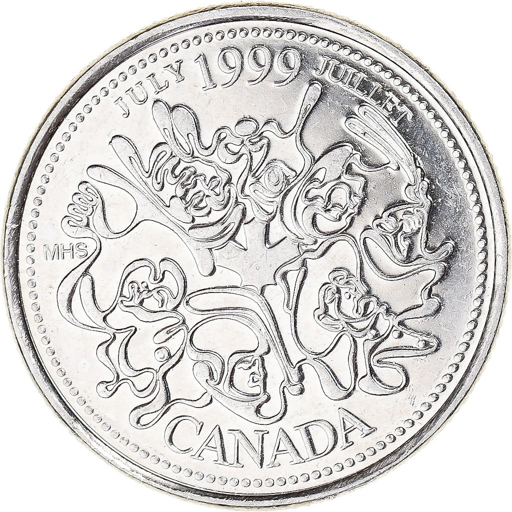 Canada | 25 Cents Coin | A Nation of People | Km:348 | 1999
