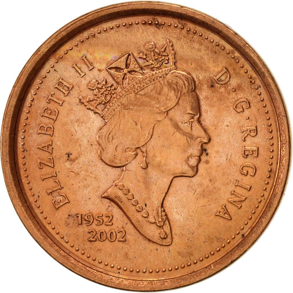 Canada | 1 Cent Coin | Copper plated zinc | Golden Jubilee | KM:445 | 2002