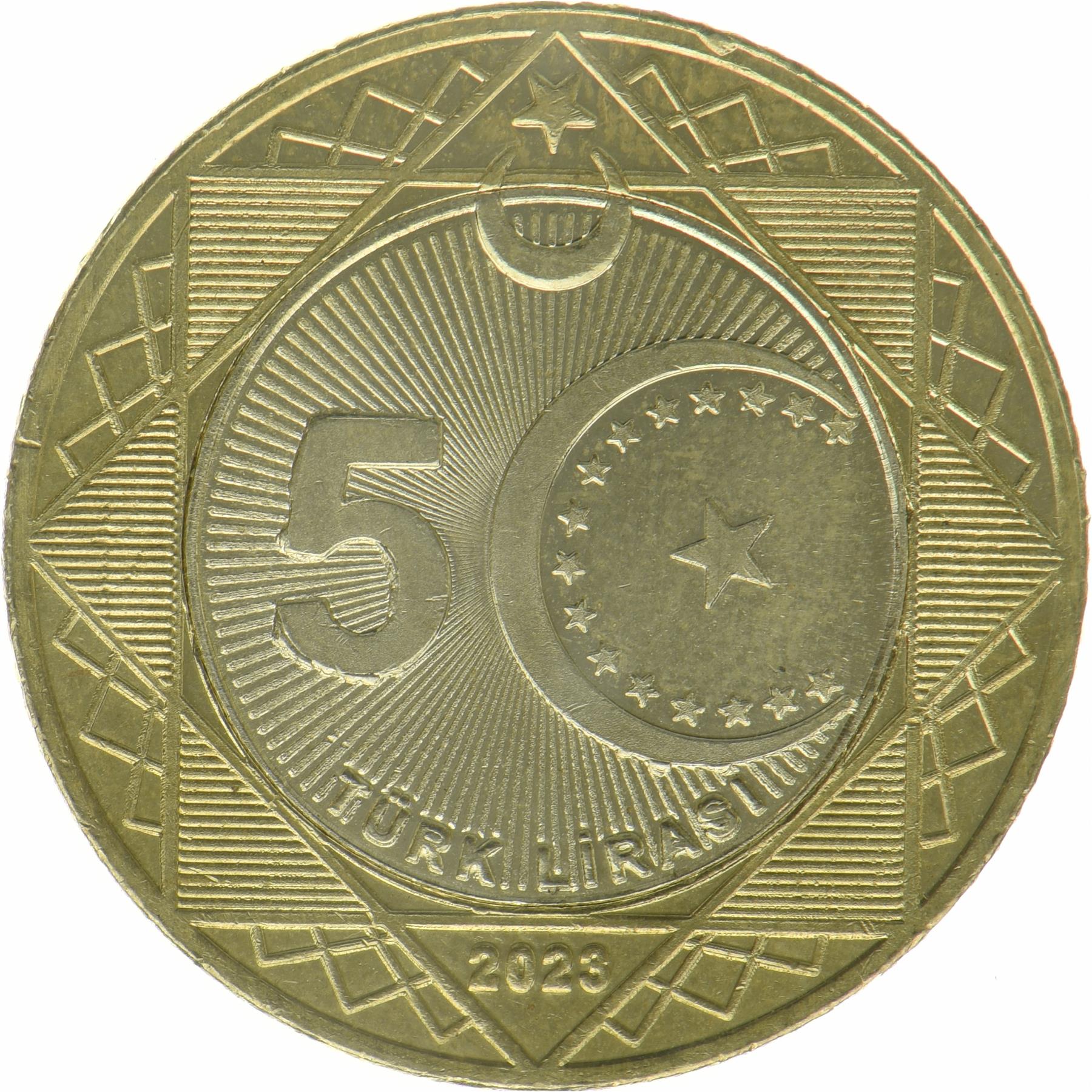 Tyrkiet | 5 Lira Mønt | Mustafa Kemal Atatürk | 2023