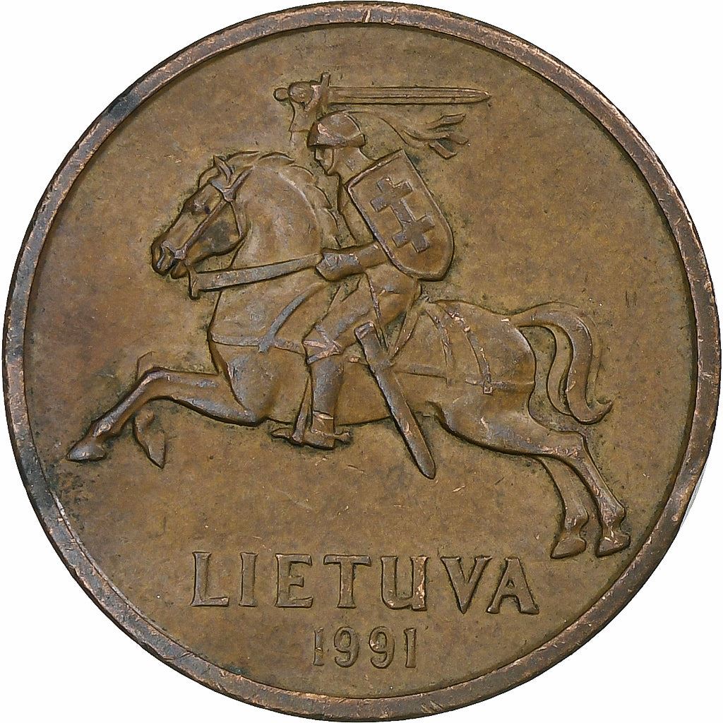 Lithuania | 50 Centų Coin | Bronze | Horse or equine | KM:90 | 1991