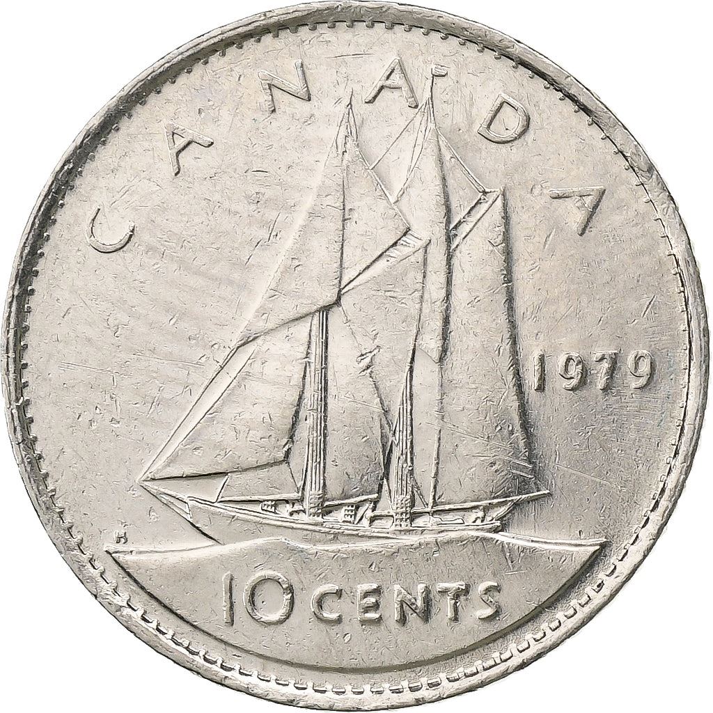 Canada | 10 Cents Coin | Nickel | 2nd portrait | KM:77 | 1969-1989