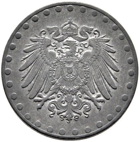 German Empire 10 Pfennig Coin | Deutsches Reich | Wilhelm II | Type 2 | KM25 | 1917