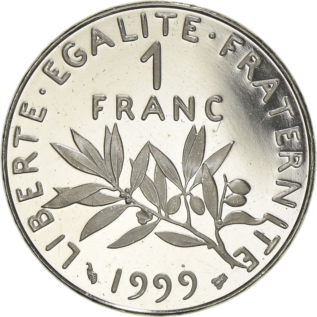 French 1 Franc Coin | Signature D'AP. O.ROTY | proof | KM925.2 | France | 1991 - 2001