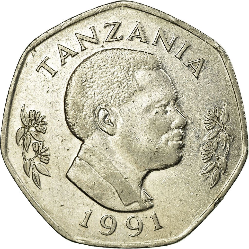 Tanzania | 20 Shilingi Coin | Ali Hassan Mwinyi | KM:27.1 | 1990 - 1991